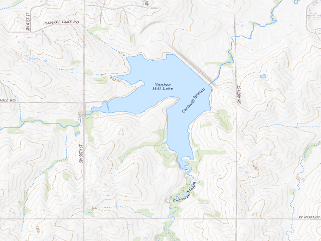 USGS topographic map of Yankee Hill WMA