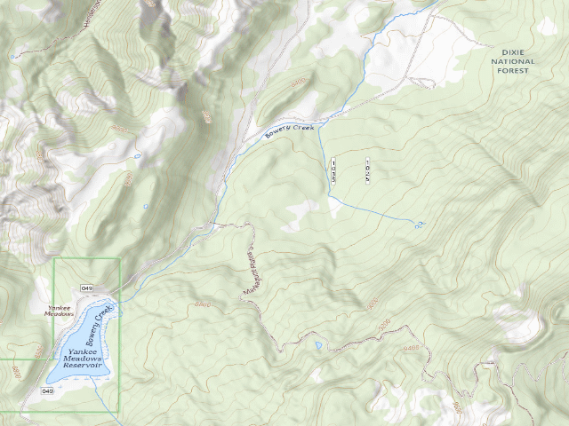 USGS topographic map of Yankee Meadow Campground
