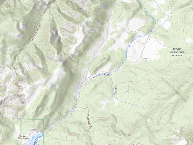 USGS topographic map of Yankee Meadow Campground