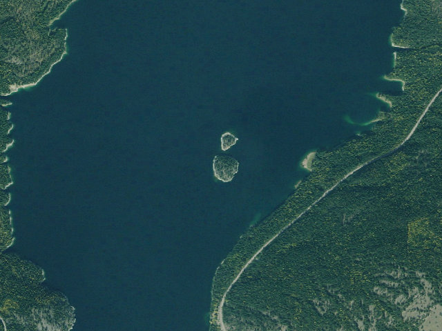 Aerial image of Yarnell Island Site 2