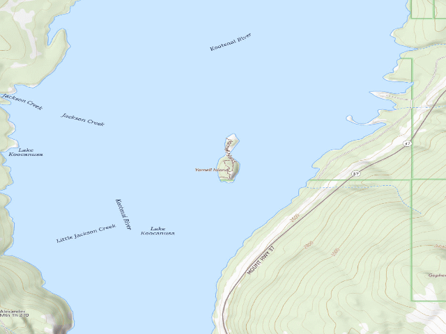 USGS topographic map of Yarnell Island Site 2