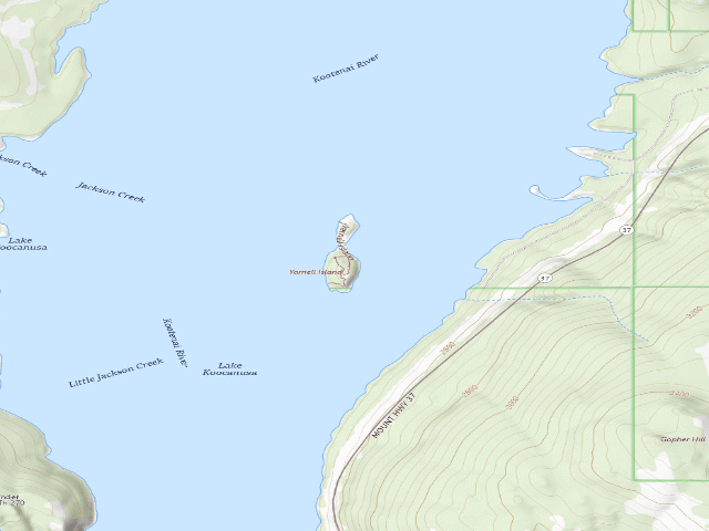 USGS topographic map of Yarnell Island Site 5