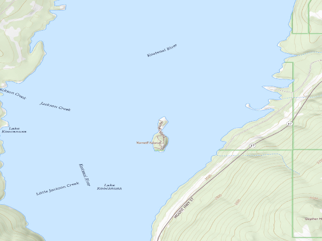 USGS topographic map of Yarnell Island Site 8