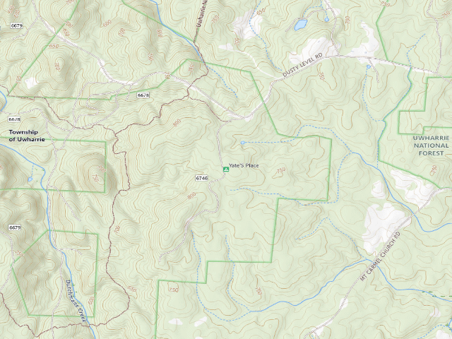 USGS topographic map of Yate'S Place