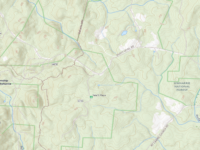 USGS topographic map of Yates Place Camp