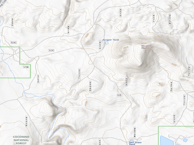 USGS topographic map of Yavapai County