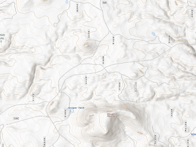 USGS topographic map of Yavapai County