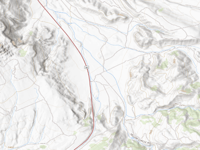 USGS topographic map of Yellow Circle Road Dispersed Camping