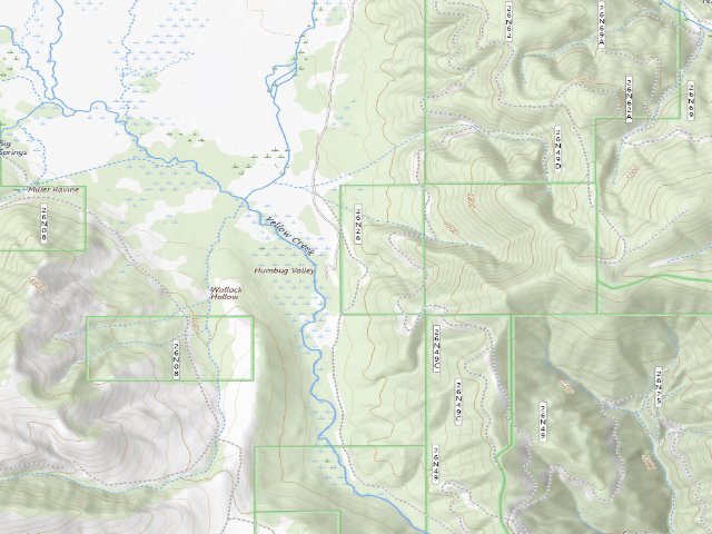 USGS topographic map of Yellow Creek