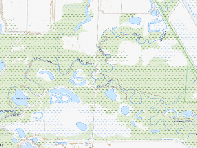 USGS topographic map of Yellow Creek Conservation Area