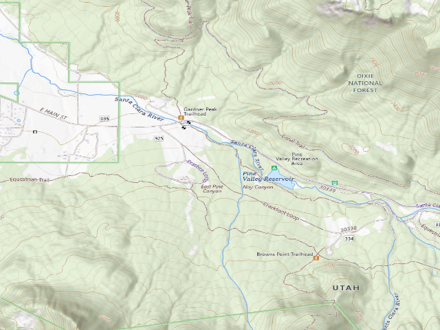 USGS topographic map of Yellow Pine Loop