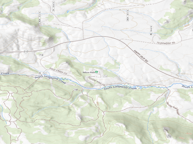 USGS topographic map of Yellow Pine