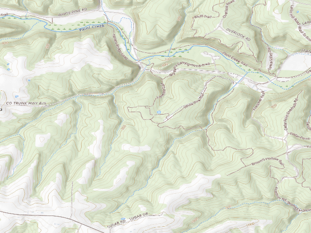 USGS topographic map of Yellow River State Forest - Camp Glen Wendel