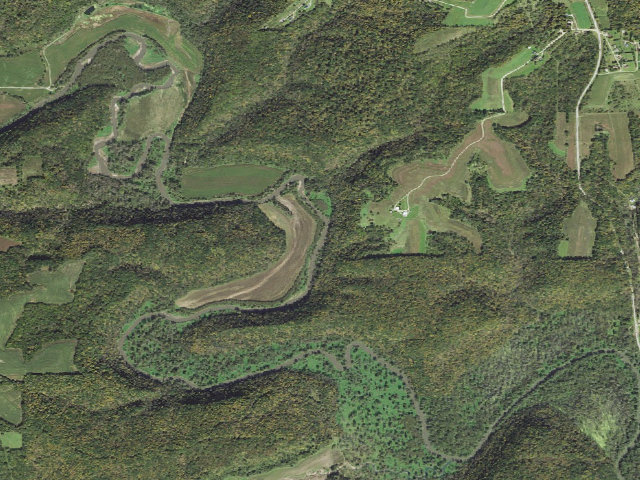 Aerial image of Yellow River State Forest - Prairie Canoe Campsite