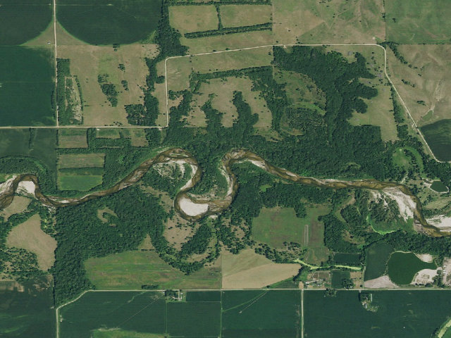 Aerial image of Yellowbanks WMA
