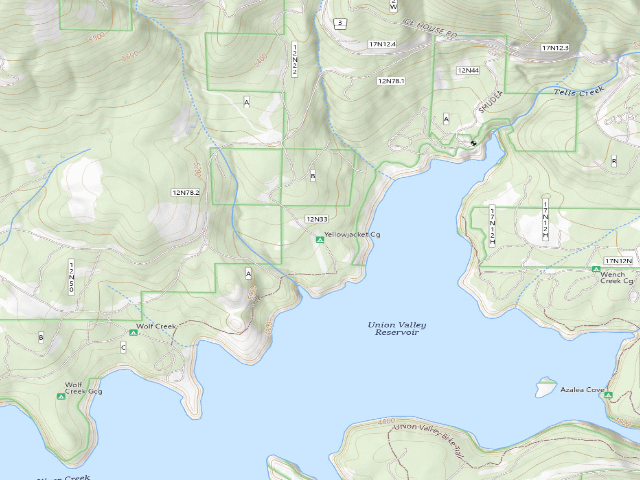 USGS topographic map of Yellowjacket Cg