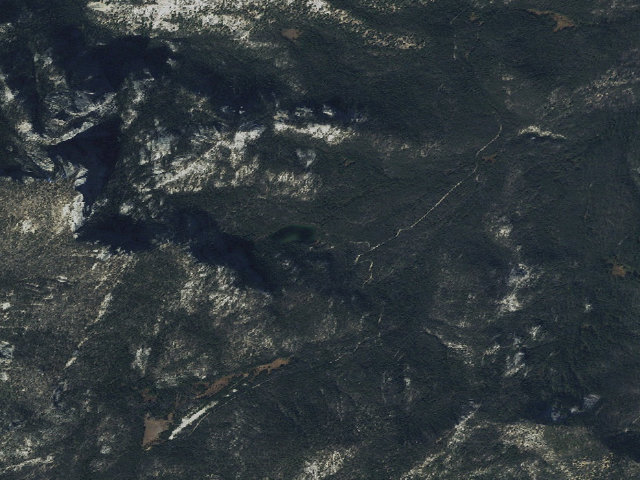 Aerial image of Yellowjacket Lake Campground