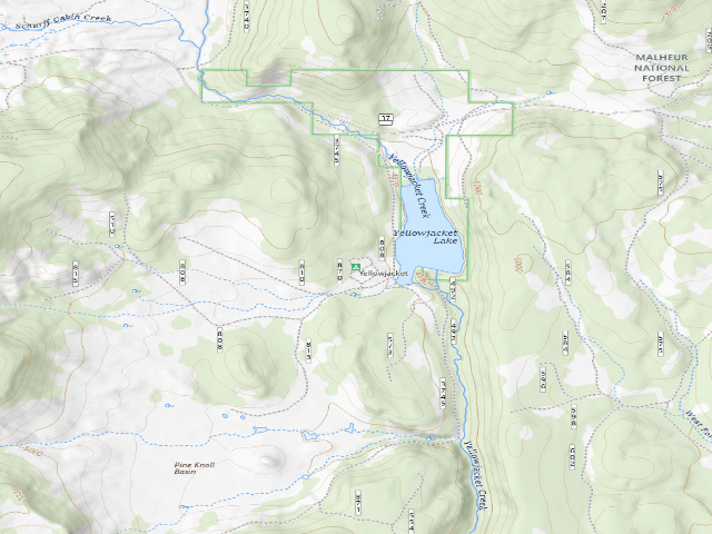 USGS topographic map of Yellowjacket