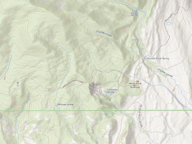 USGS topographic map of Yellowstone Group Campground