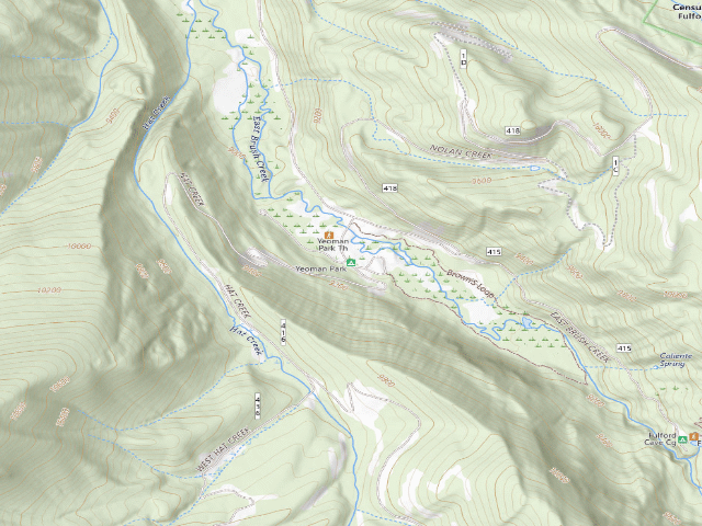 USGS topographic map of Yeoman Park