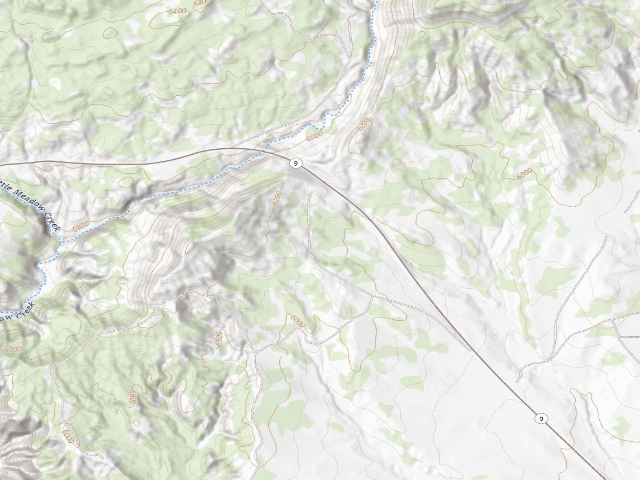 USGS topographic map of Zion Scenic Byway Dispersed Camping