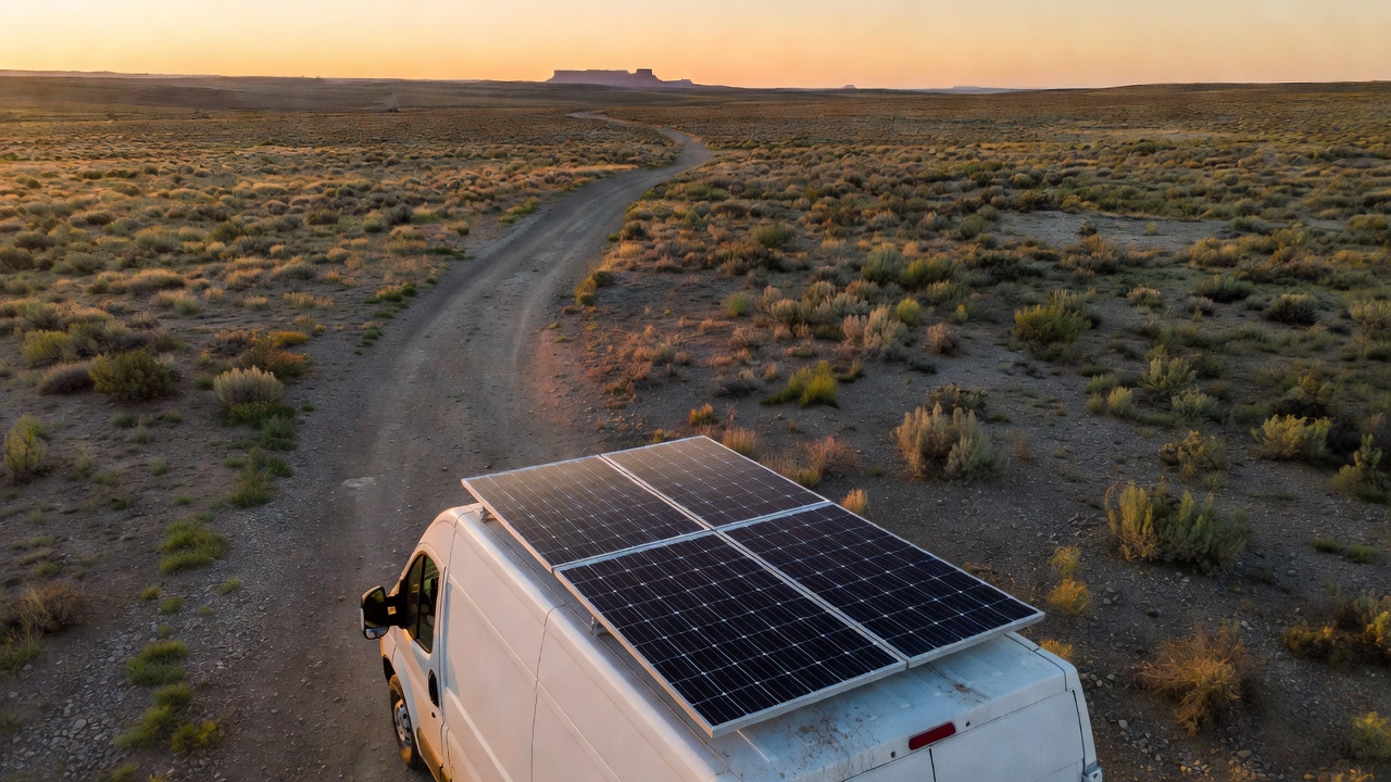 An imagined scene representing Boondocking power