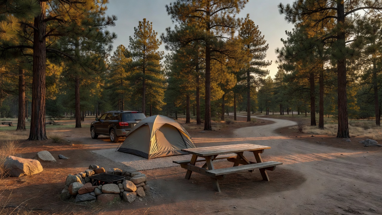 An imagined scene representing Car camping