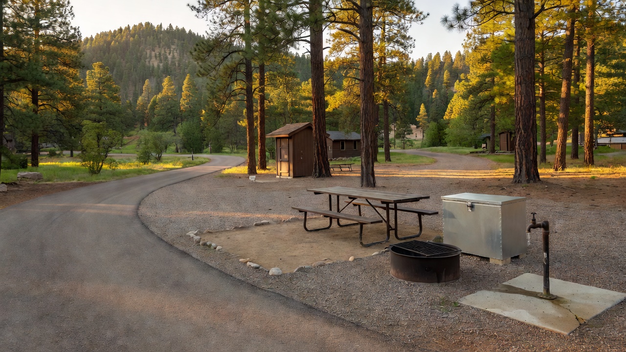 An imagined scene representing Developed Campground