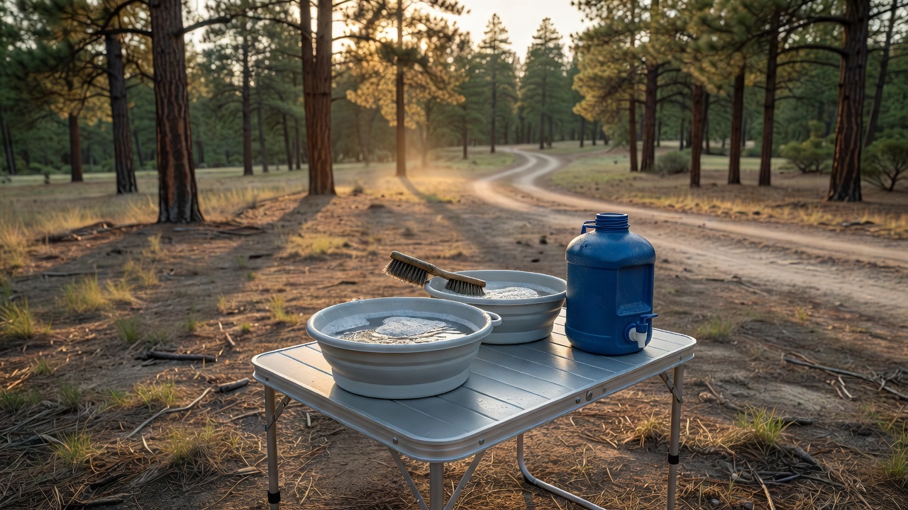 An imagined scene representing Gray water and black water
