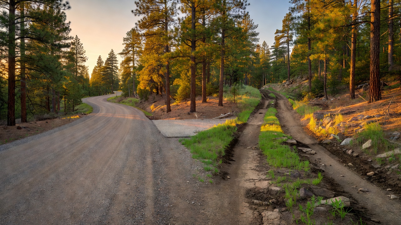 An imagined scene representing road maintenance level (ML1-ML5)