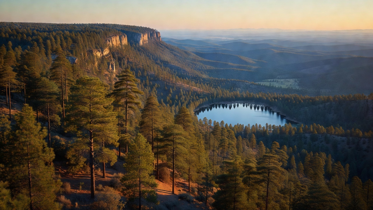 An imagined scene of Apache-Sitgreaves National Forests