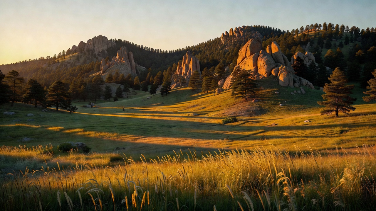 An imagined scene of Black Hills National Forest