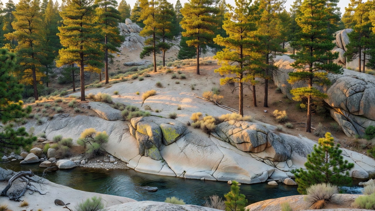 An imagined scene of Boise National Forest