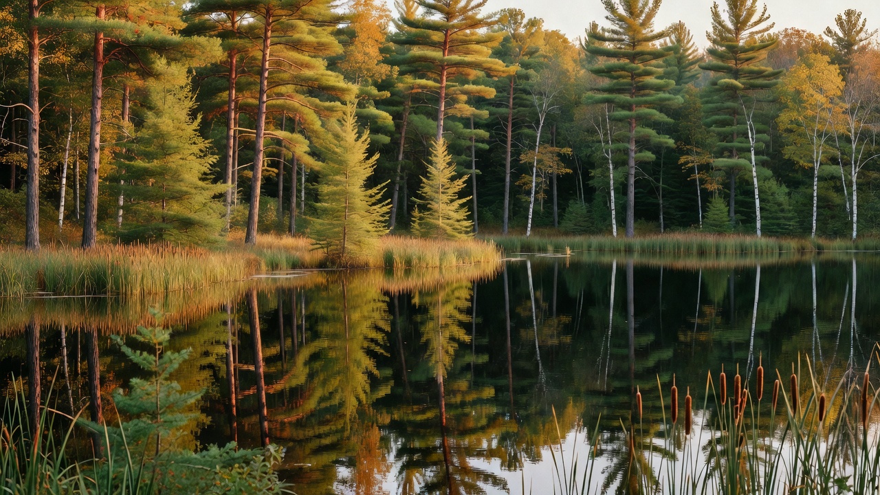 An imagined scene of Chequamegon-Nicolet National Forest