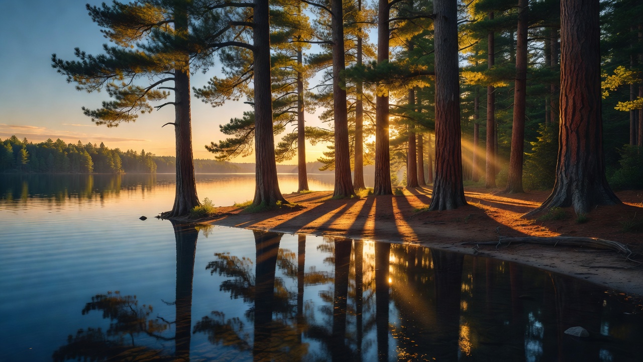 An imagined scene of Chippewa National Forest