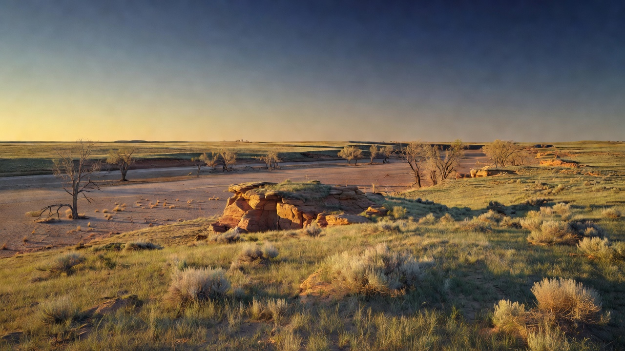 An imagined scene of Cimarron National Grassland