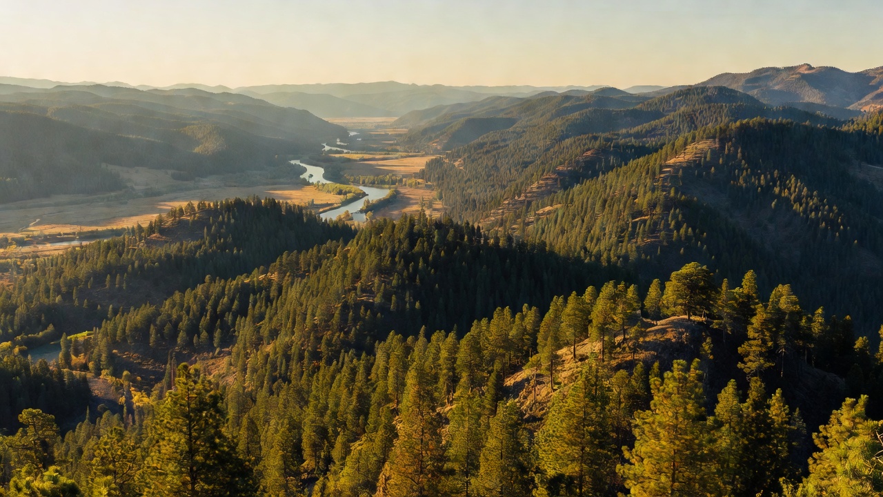 An imagined scene of Colville National Forest