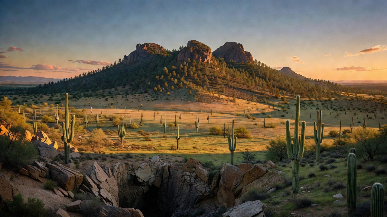An imagined scene of Coronado National Forest