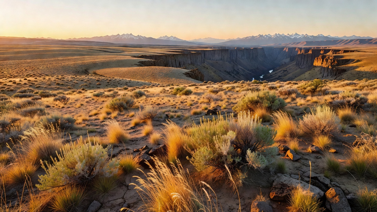 An imagined scene of Crooked River National Grassland
