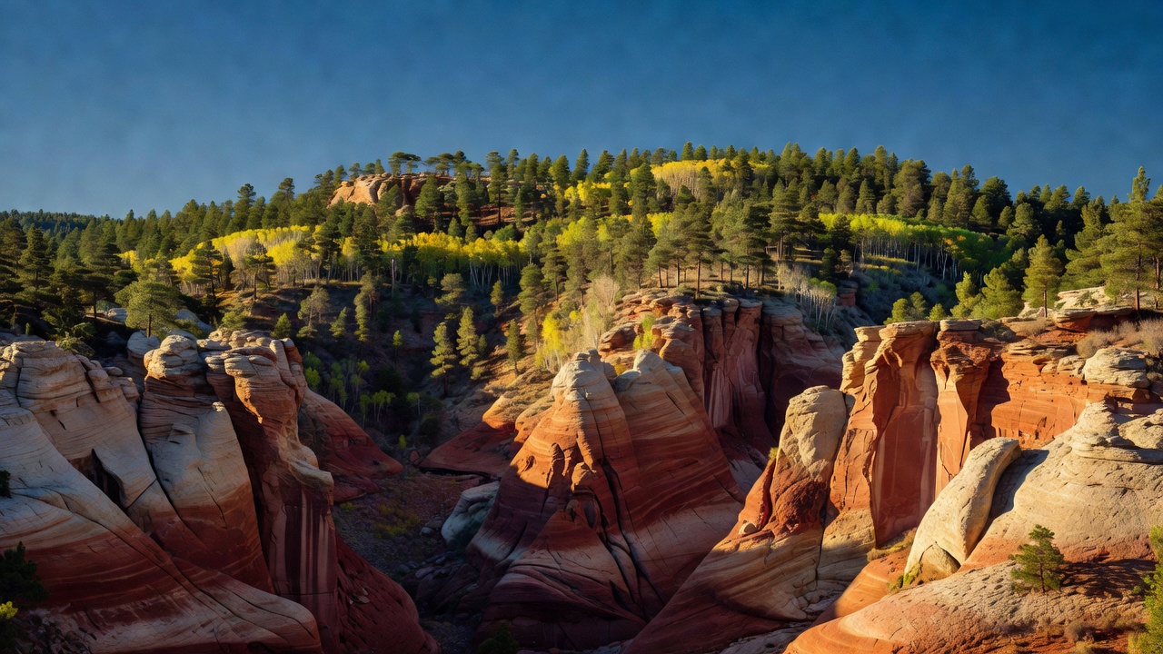 An imagined scene of Dixie National Forest