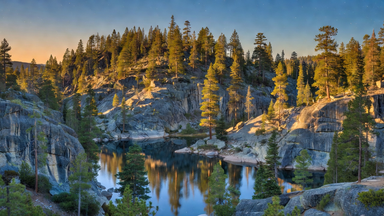 An imagined scene of Eldorado National Forest