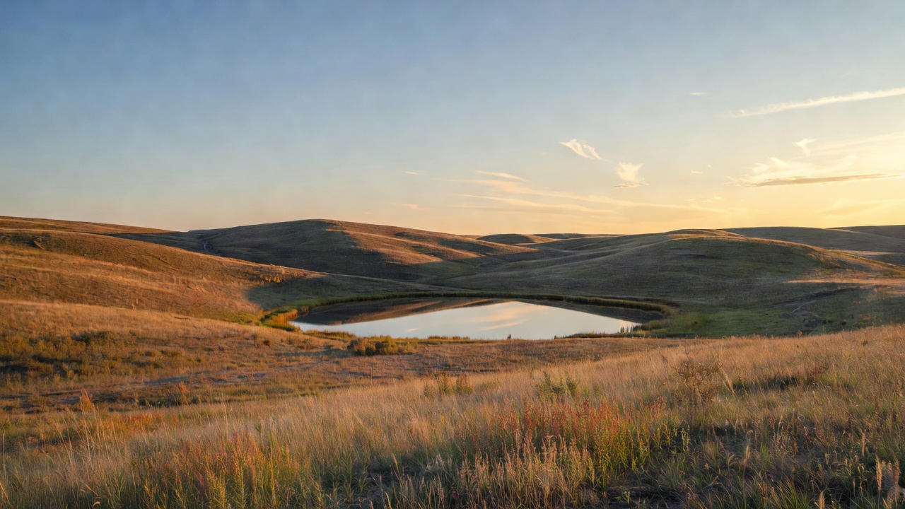 An imagined scene of Fort Pierre National Grassland