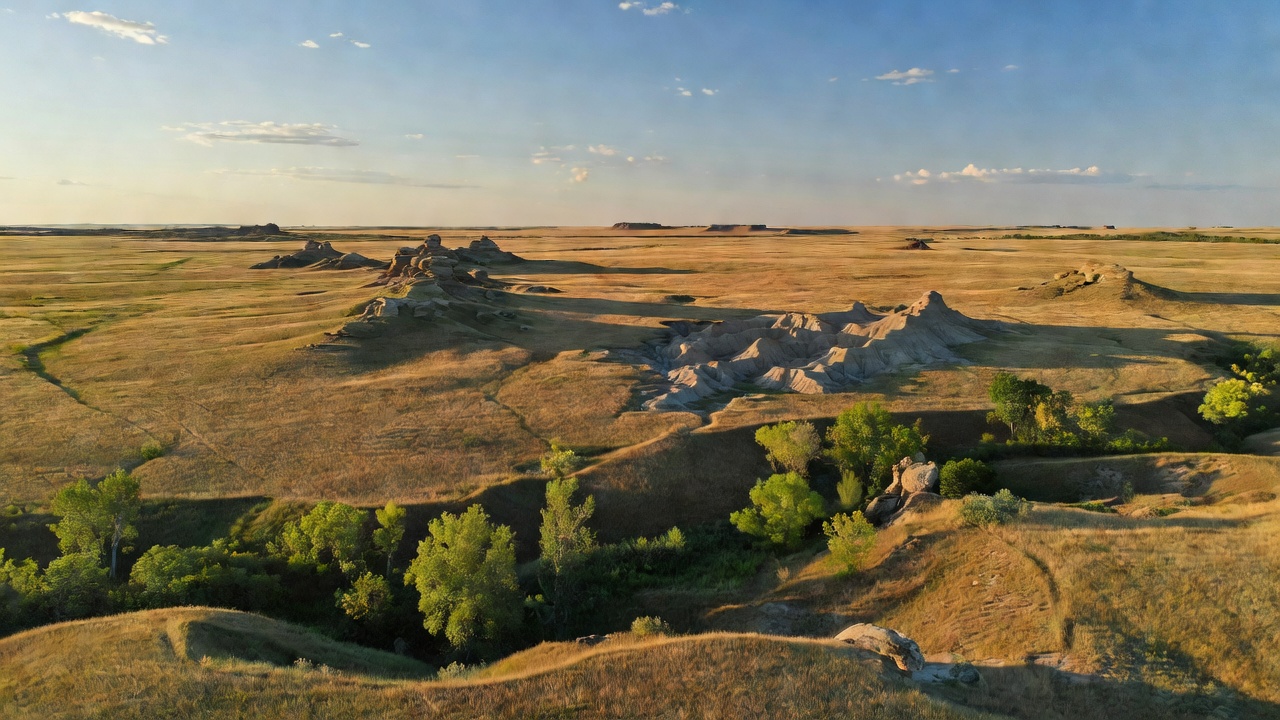 An imagined scene of Grand River National Grassland