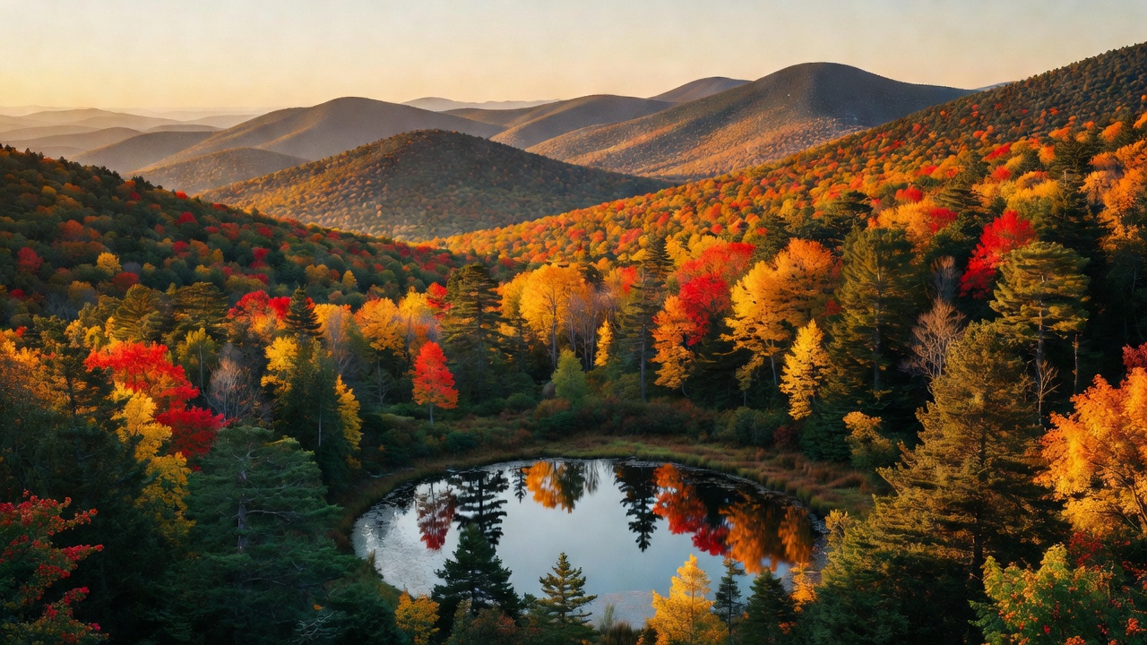 An imagined scene of Green Mountain and Finger Lakes National Forests
