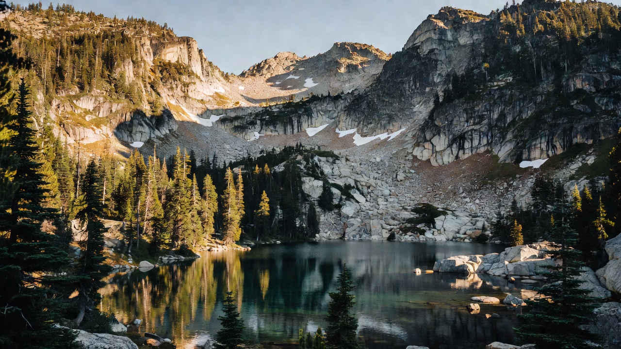 An imagined scene of Klamath National Forest