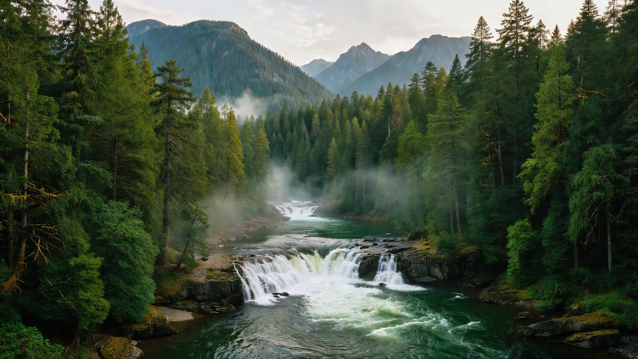 An imagined scene of Kootenai National Forest