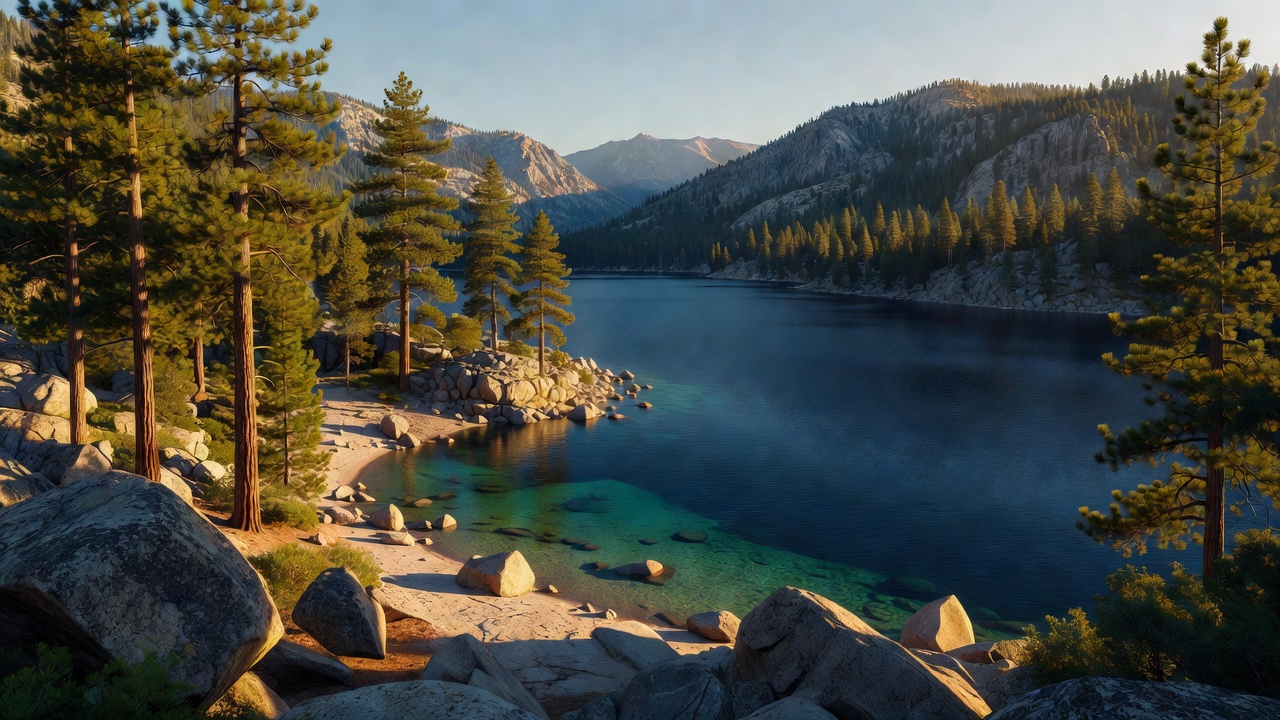 An imagined scene of Lake Tahoe Basin Management Unit