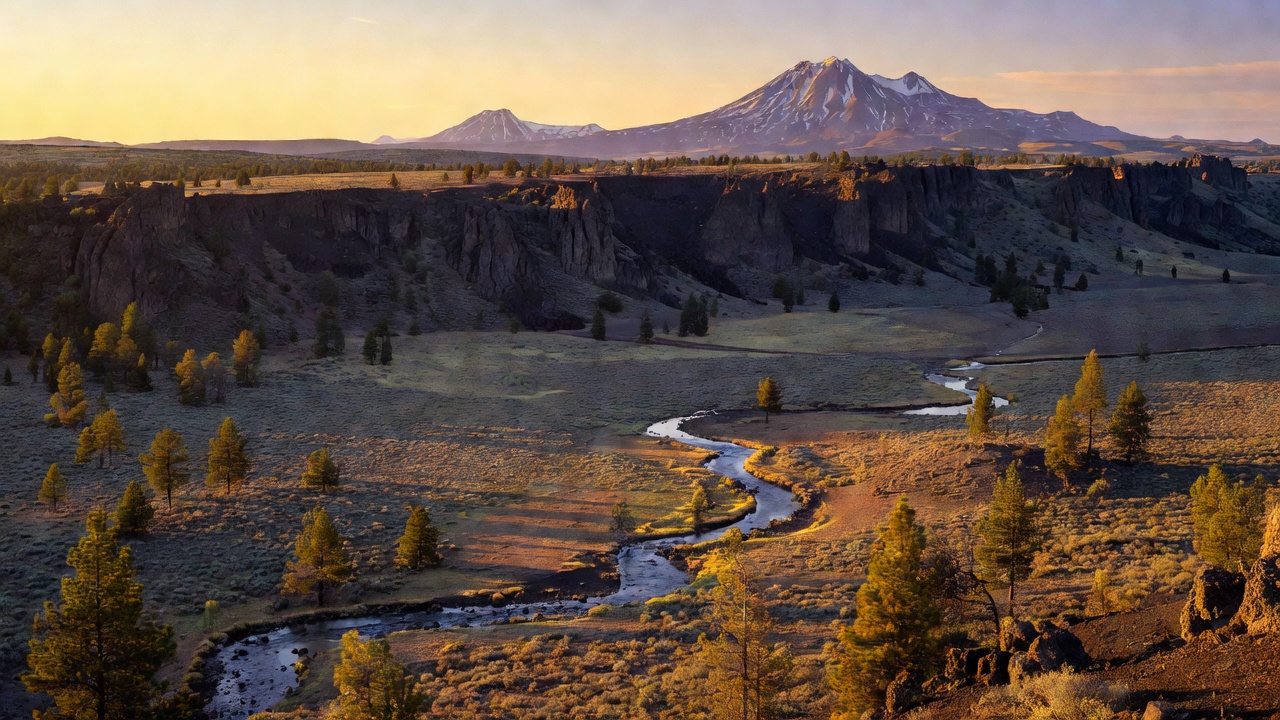 An imagined scene of Lassen National Forest