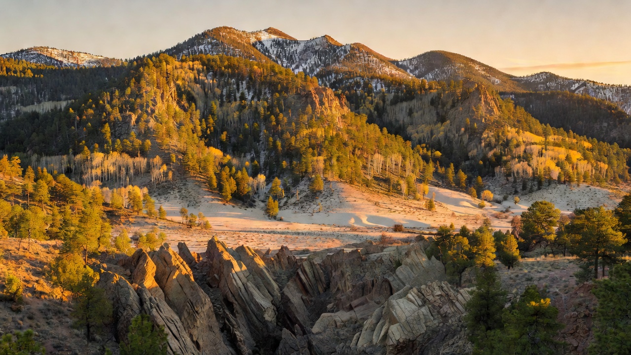 An imagined scene of Lincoln National Forest