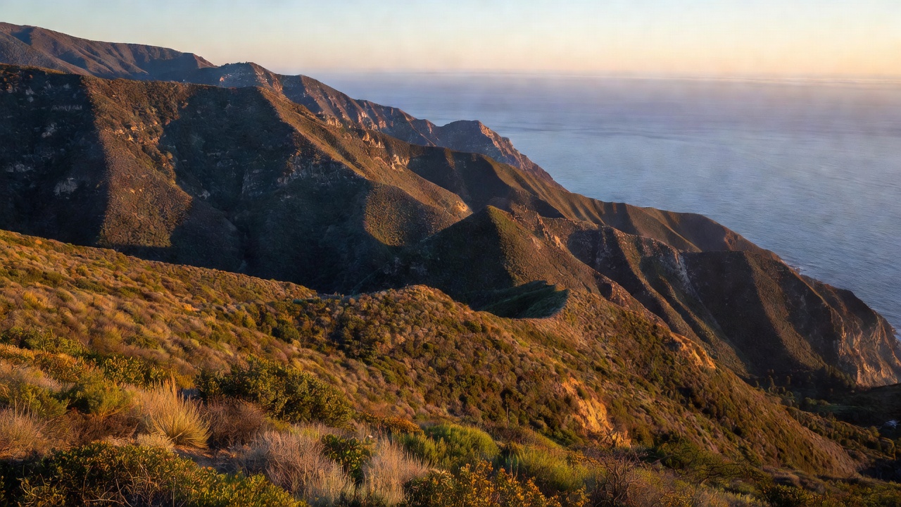 An imagined scene of Los Padres National Forest